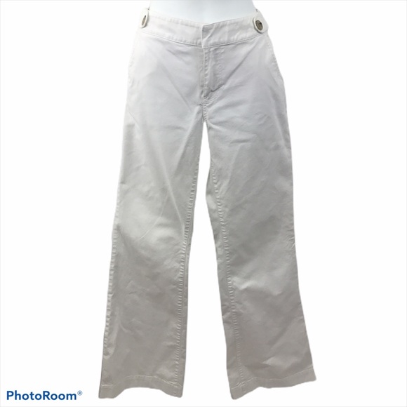 Resort Victoria Secret London Jeans Sz 8 White Chino Stretch Christie Classic C… - Picture 1 of 9